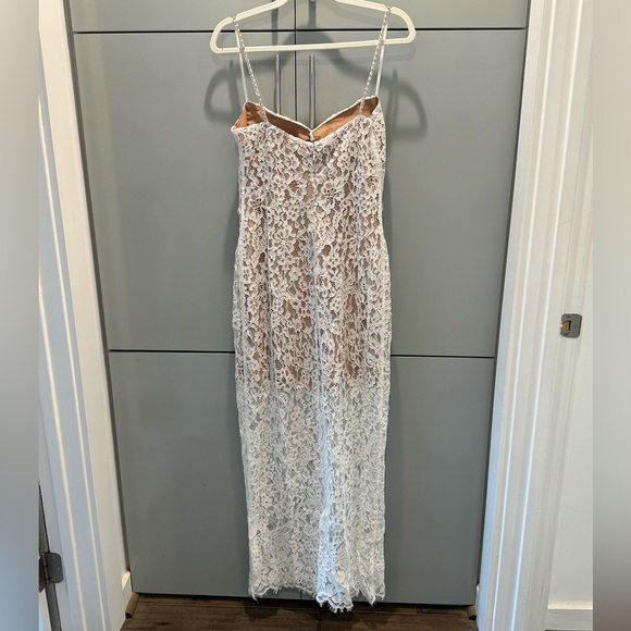 Self-Portrait White Fine Lace Maxi Dresse - Picture 9 of 9